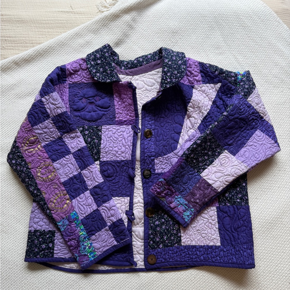 Handmade Patchwork Jacket - Purple